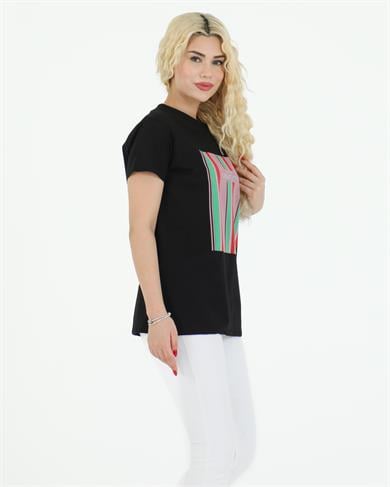 Creativity Baskılı Tshirt Siyah