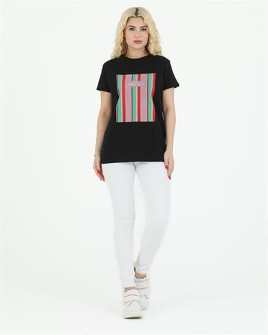 Creativity Baskılı Tshirt Siyah