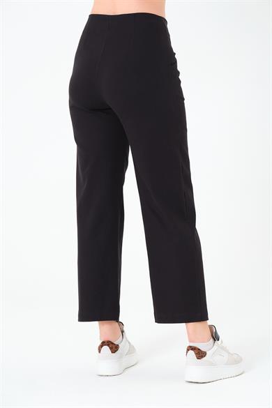 Kemersiz Gabardin Pantolon Siyah