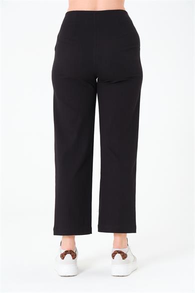 Kemersiz Gabardin Pantolon Siyah