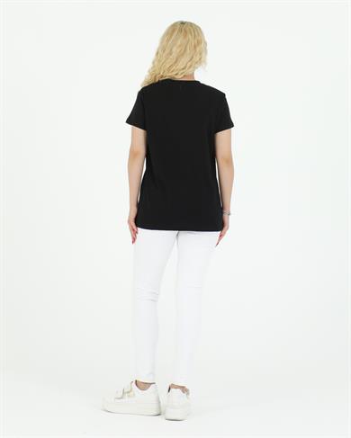 Panda Baskılı Tshirt Siyah