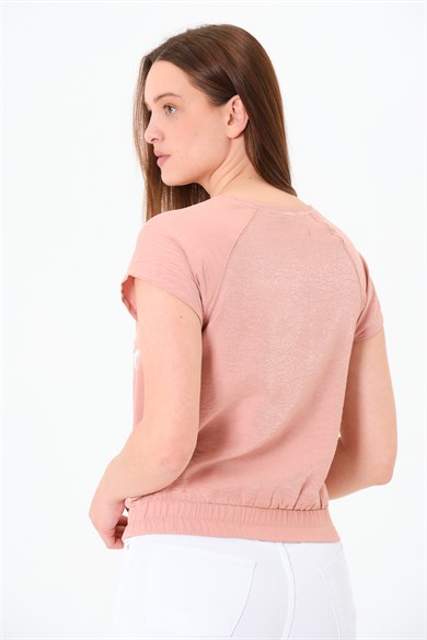 Reglan Kollu Bluz Pembe