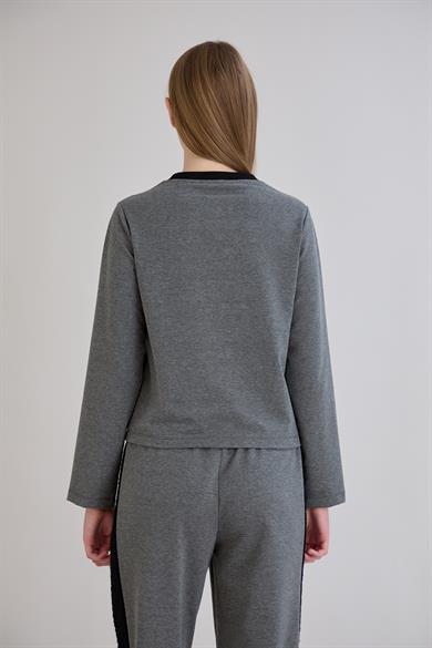 Triko Garnili Sweatshirt Antrasit