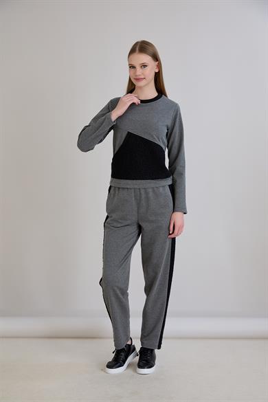 Triko Garnili Sweatshirt Antrasit