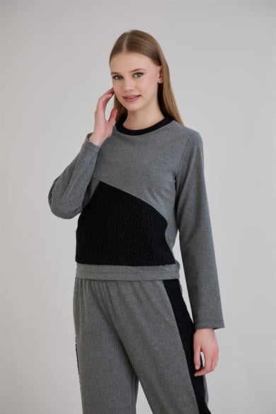 Triko Garnili Sweatshirt Antrasit