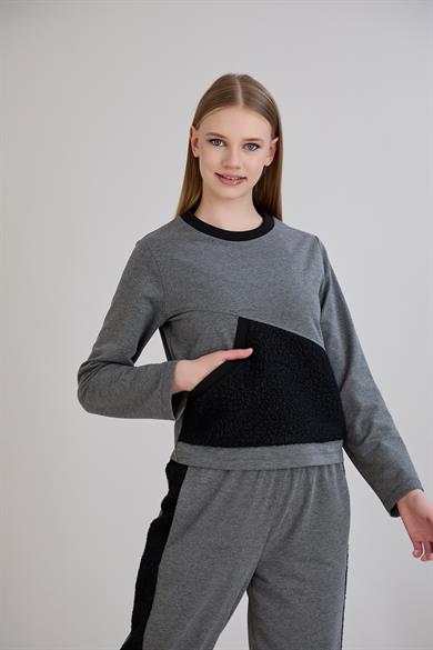 Triko Garnili Sweatshirt Antrasit