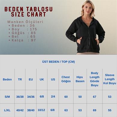 Üç İplik Kanguru Cepli Oversize Sweatshirt Siyah
