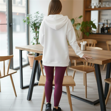 Üç İplik Kanguru Cepli Oversize Sweatshirt Ekru