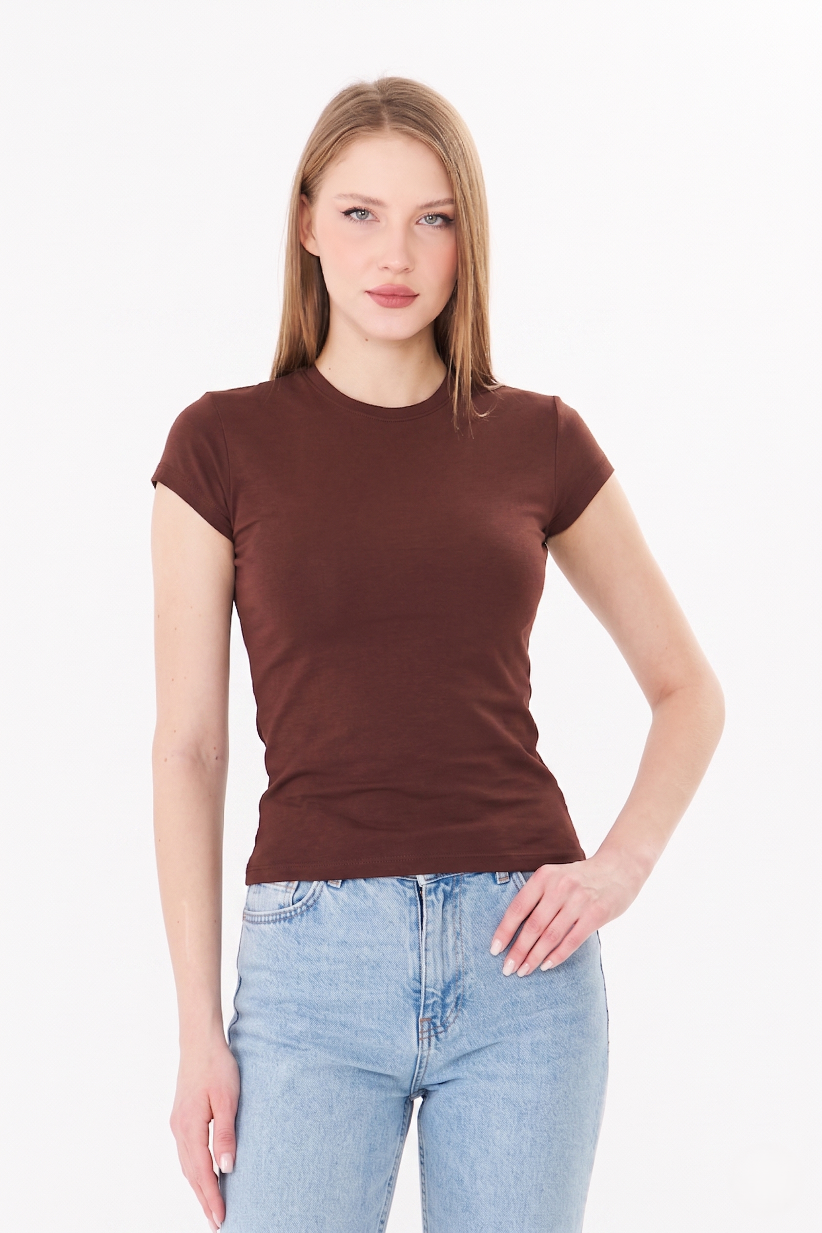  Sortie Collection634 - B.Yaka Fitt T-Shirt Kahverengi