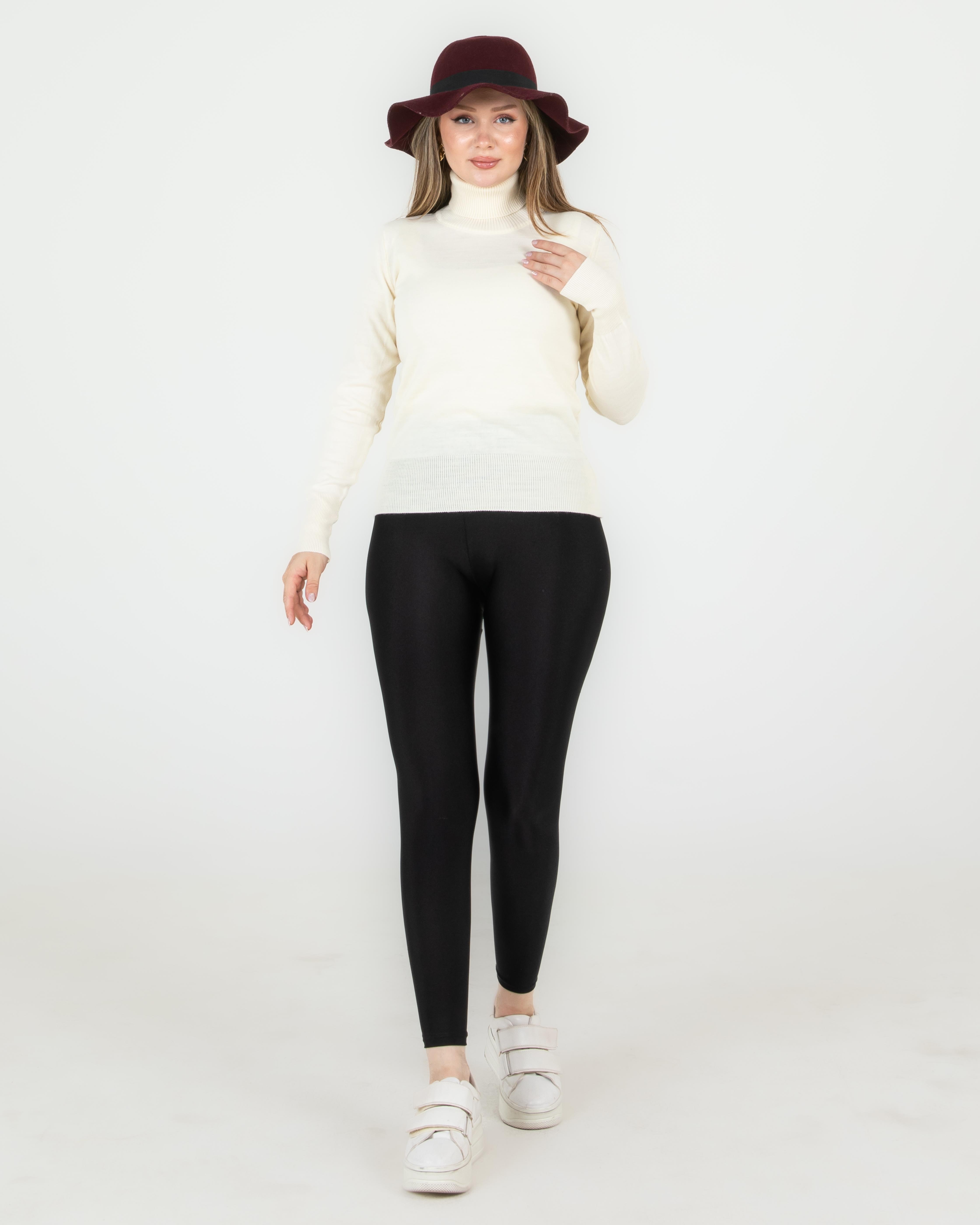 Sortie CollectionBalıkçı Yaka Basic Kazak Ekru