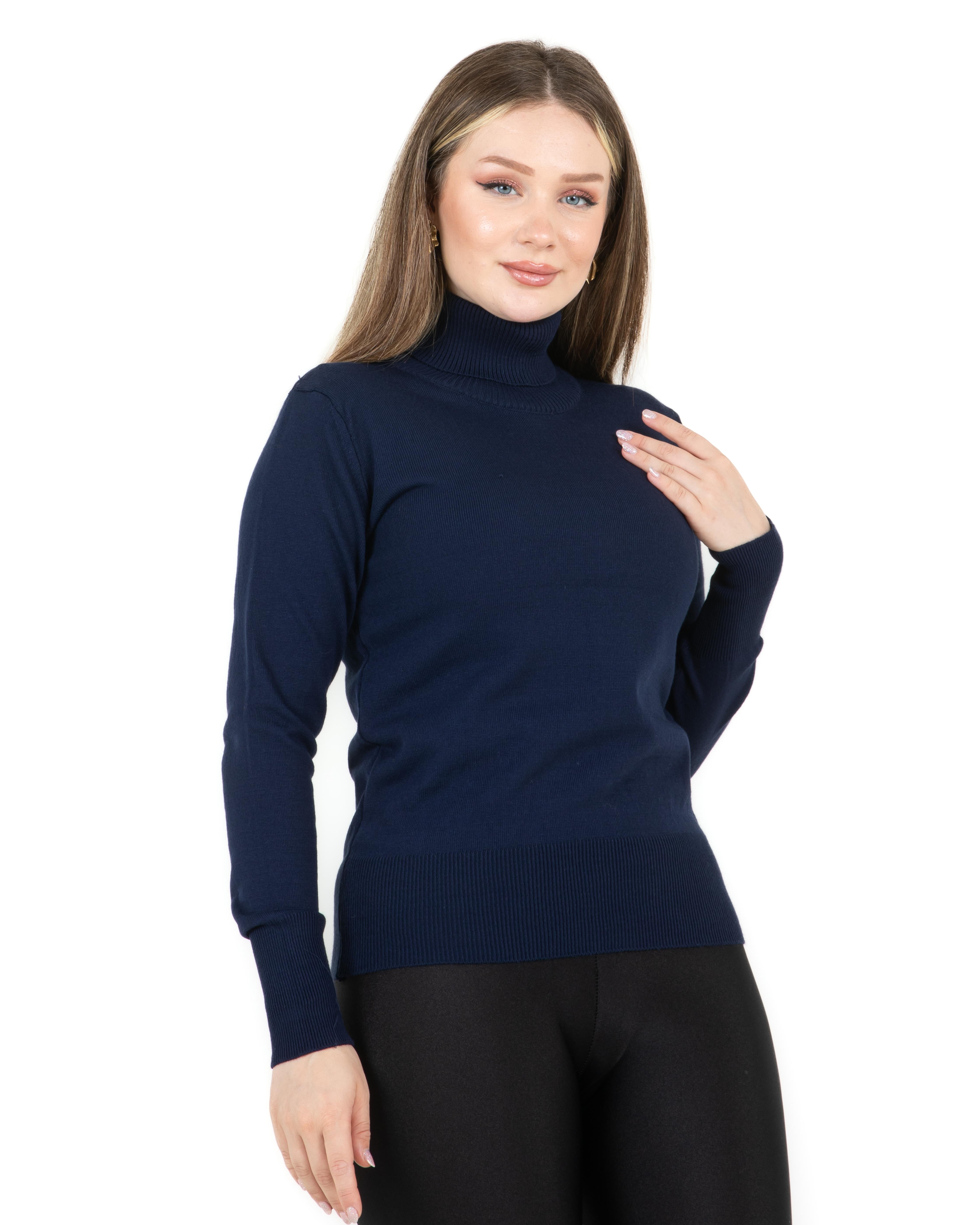 Sortie CollectionBalıkçı Yaka Basic Kazak Lacivert