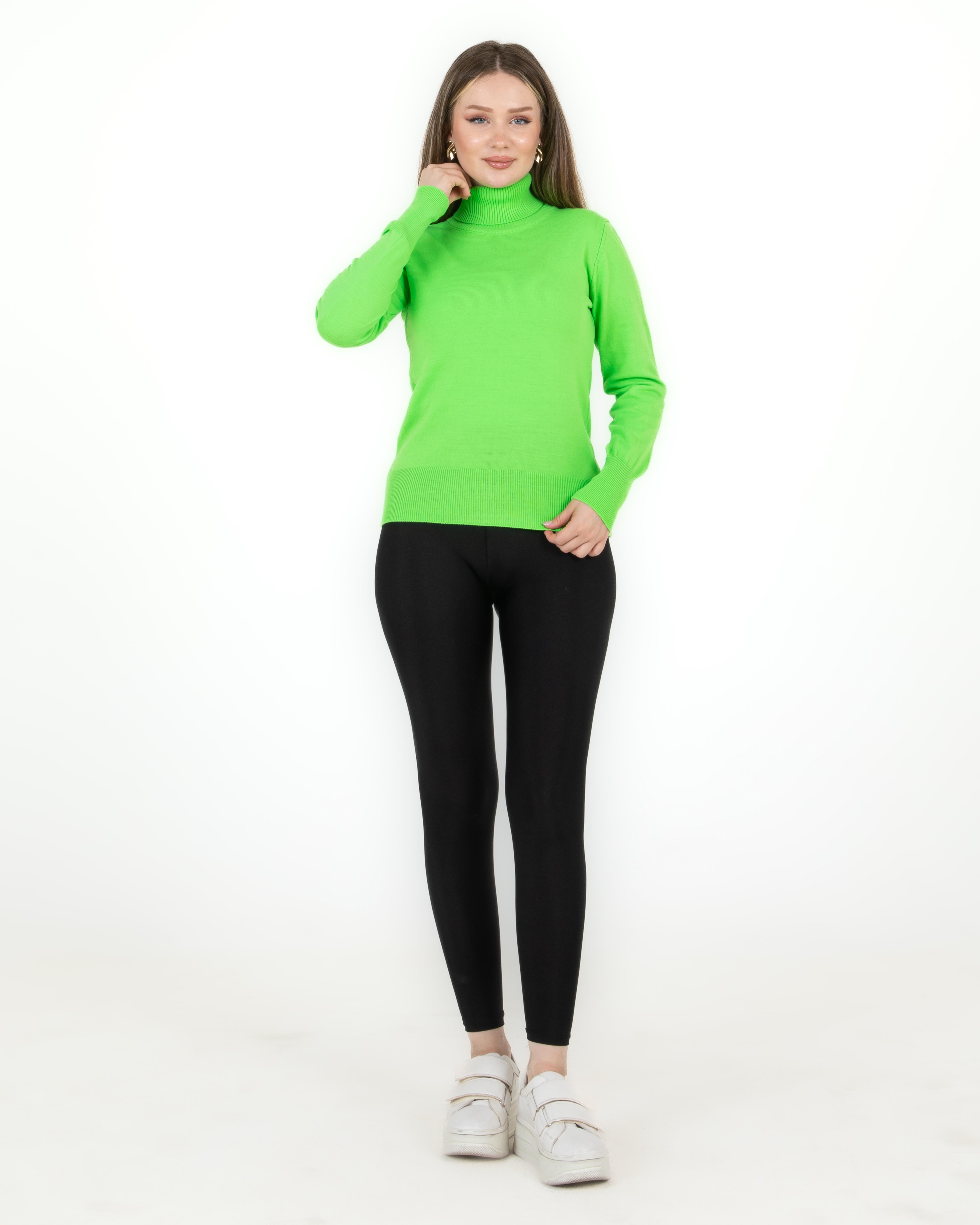 Sortie CollectionBalıkçı Yaka Basic Kazak Yeşil