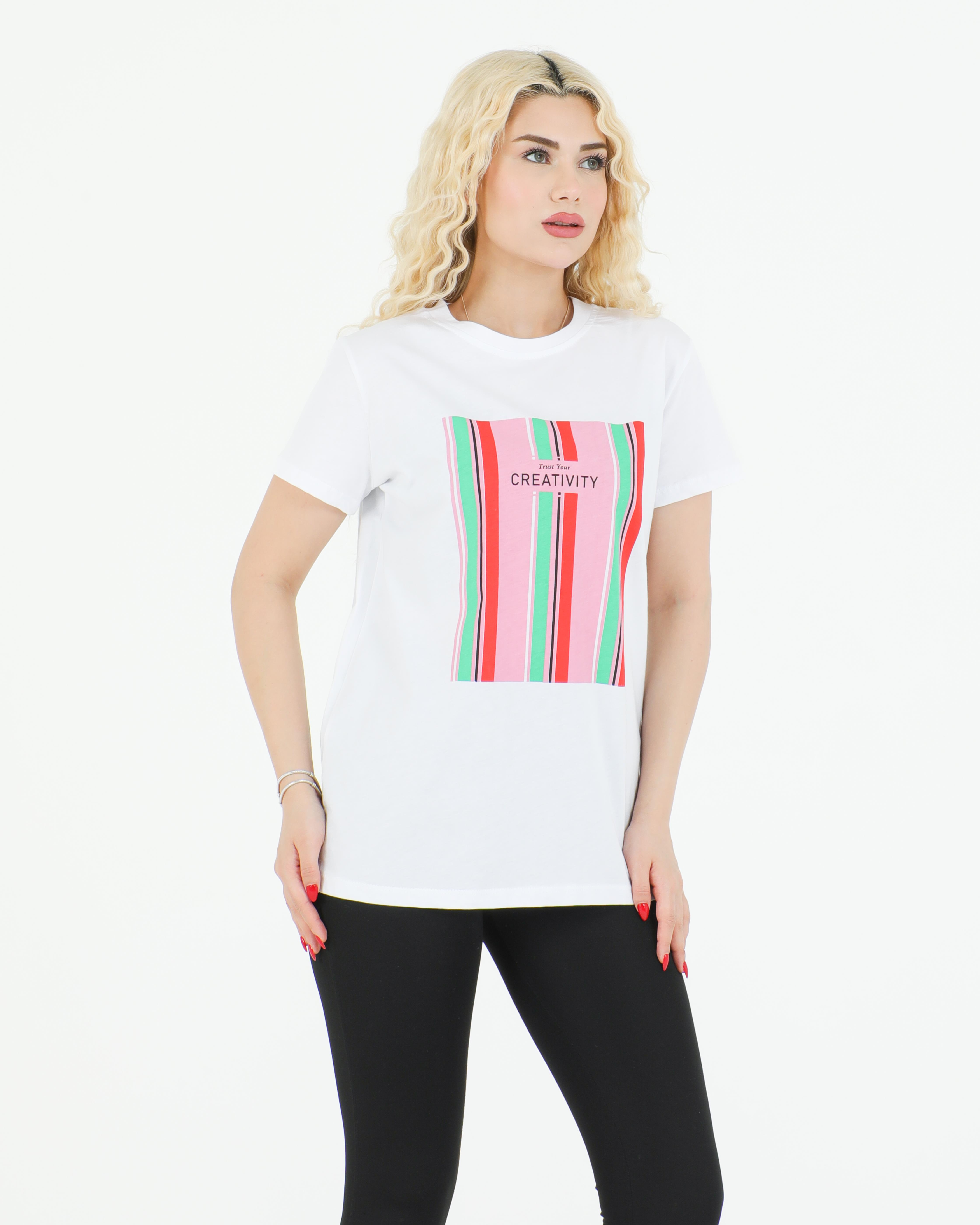 Sortie CollectionCreativity Baskılı Tshirt Beyaz