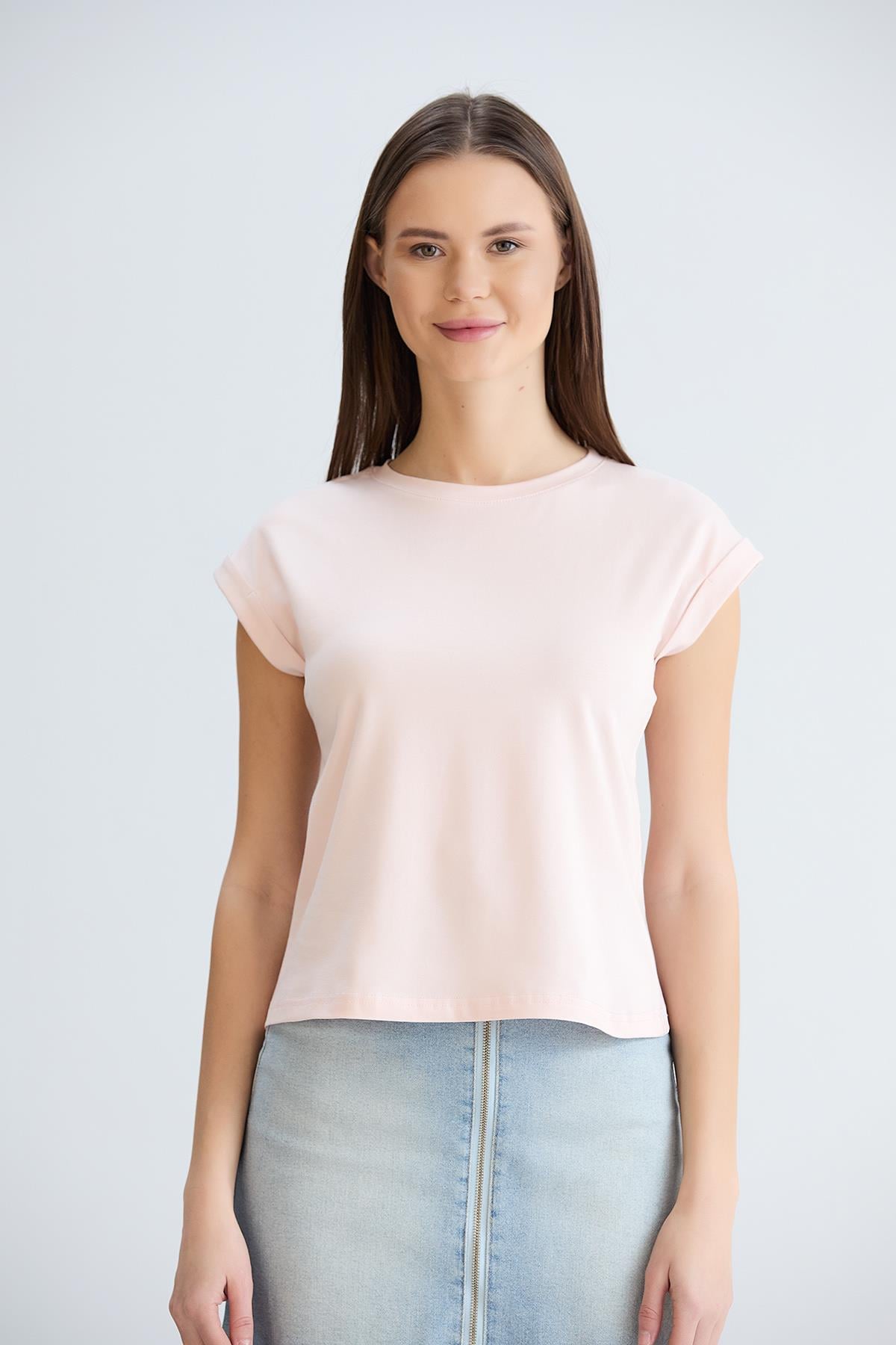 Duble Kollu Tshirt Pudra