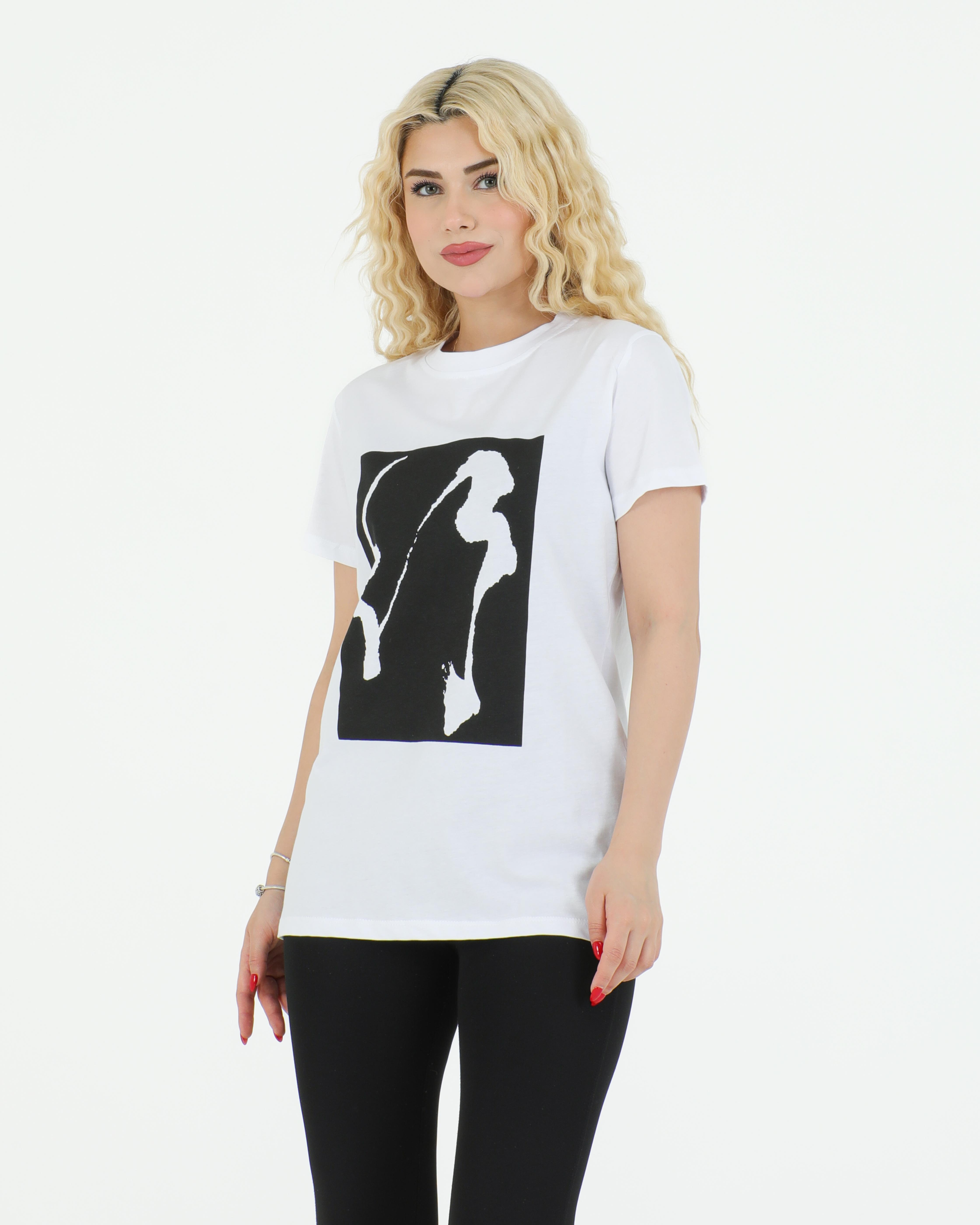 Sortie CollectionGrafik Desenli Tshirt Beyaz