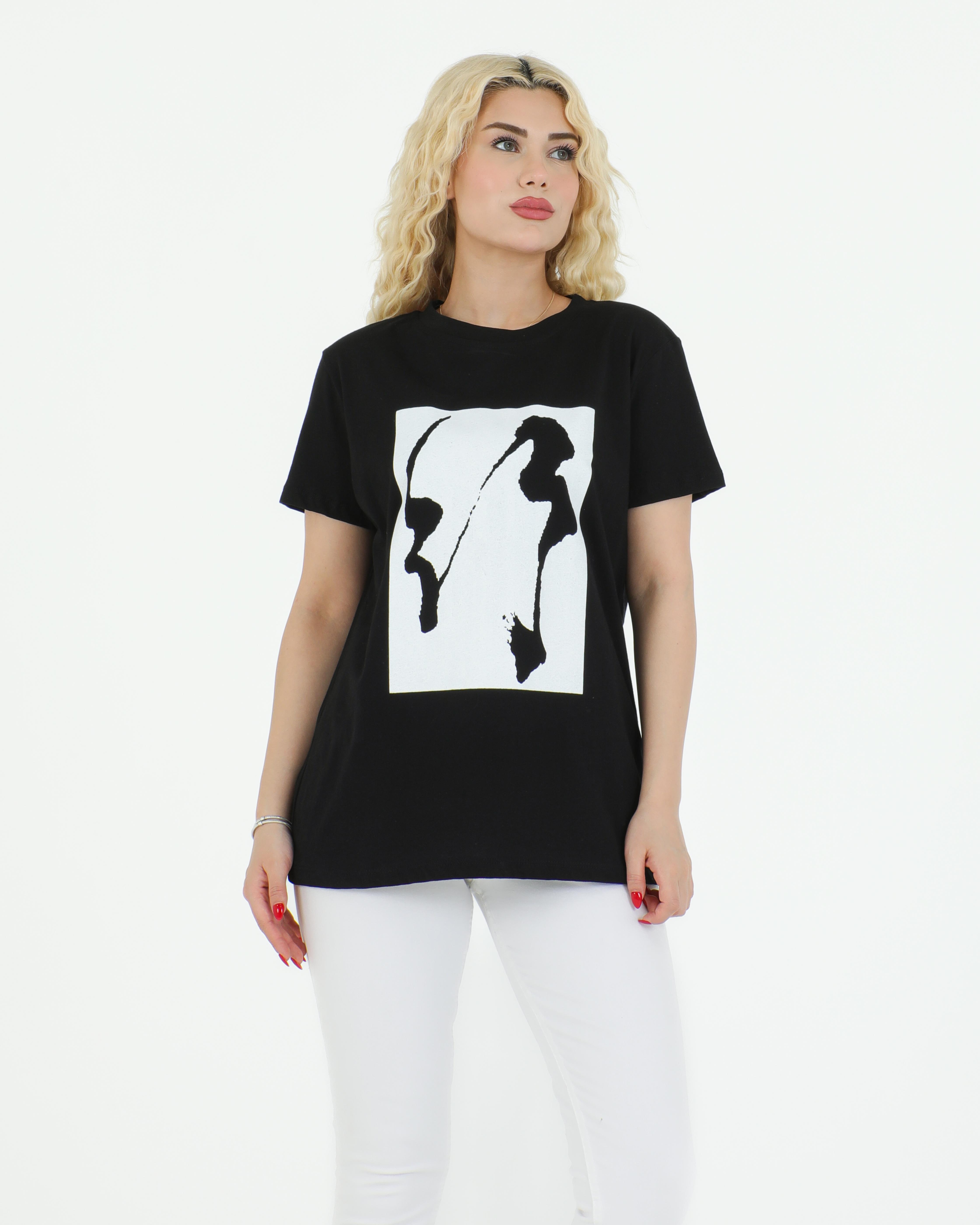 Sortie CollectionGrafik Desenli Tshirt Siyah
