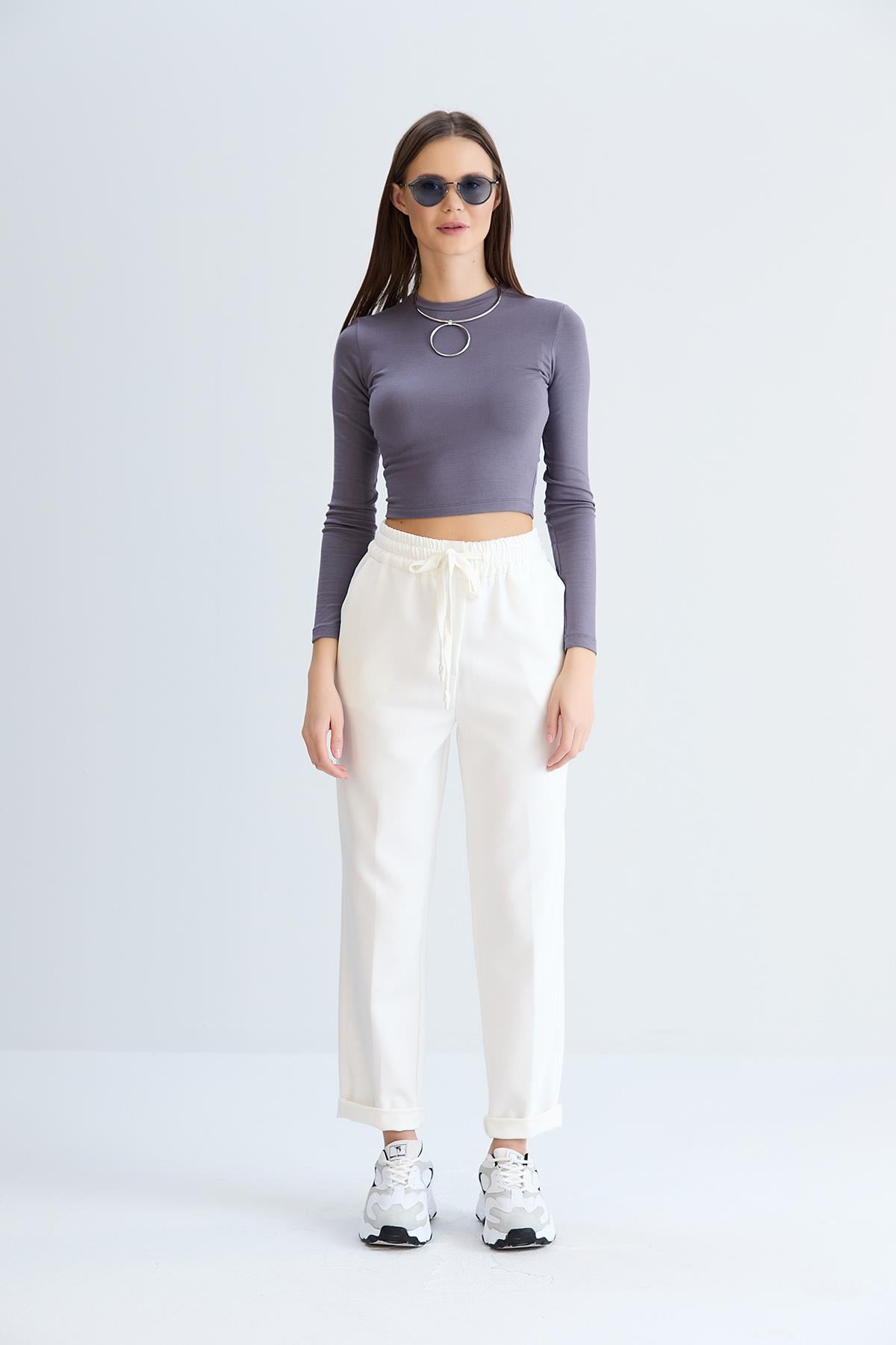 Neva Model Pantolon Beyaz