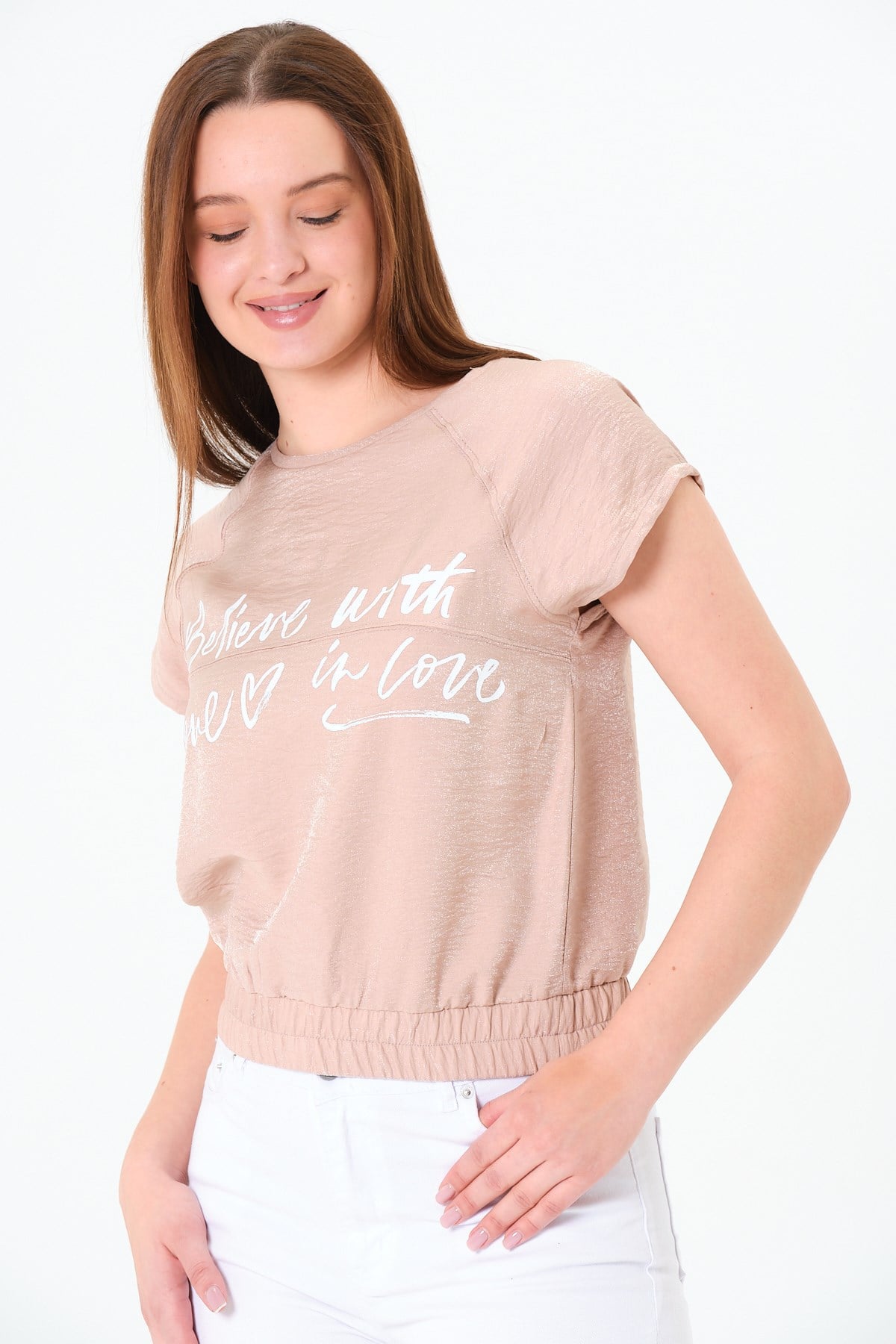  Sortie CollectionReglan Kollu Bluz Bej