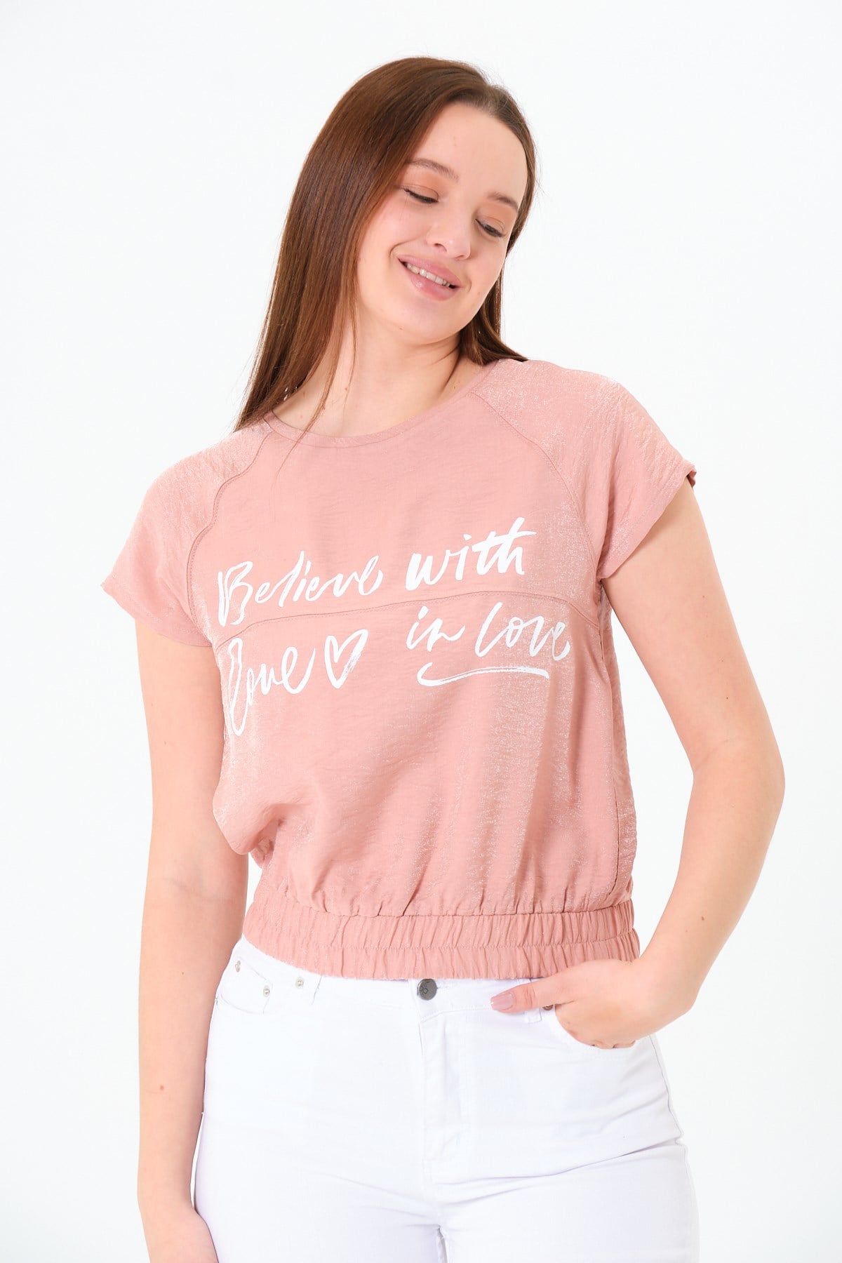  Sortie CollectionReglan Kollu Bluz Pembe