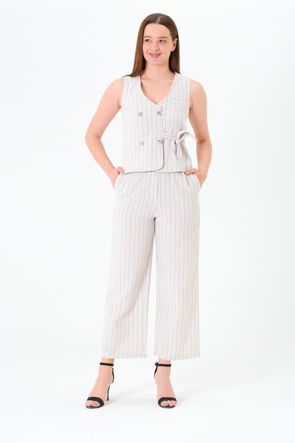Sortie CollectionSeyyar Kemerli Pantolon Bej