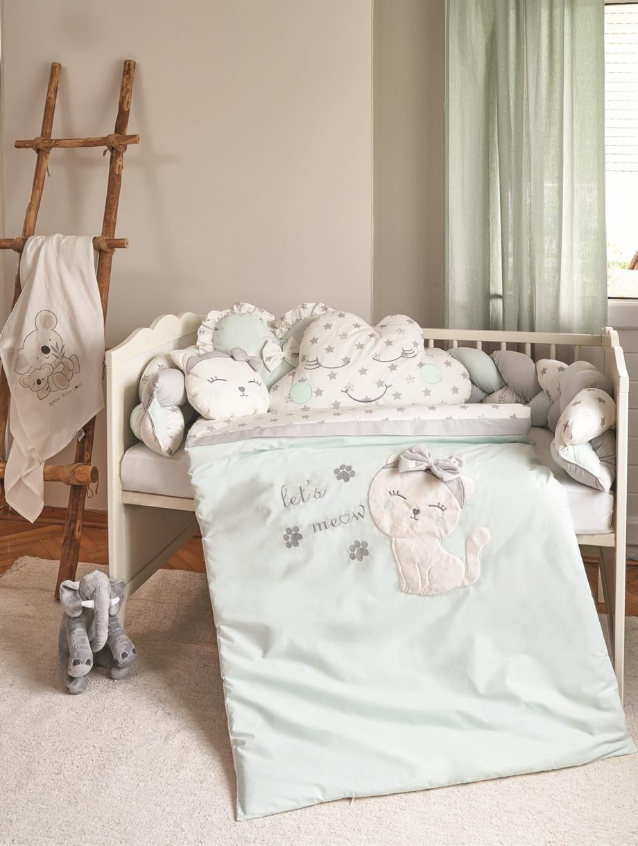 BİBABY CUTE CAT SAÇ ÖRGÜ MOBİLYA UYKU SETİ