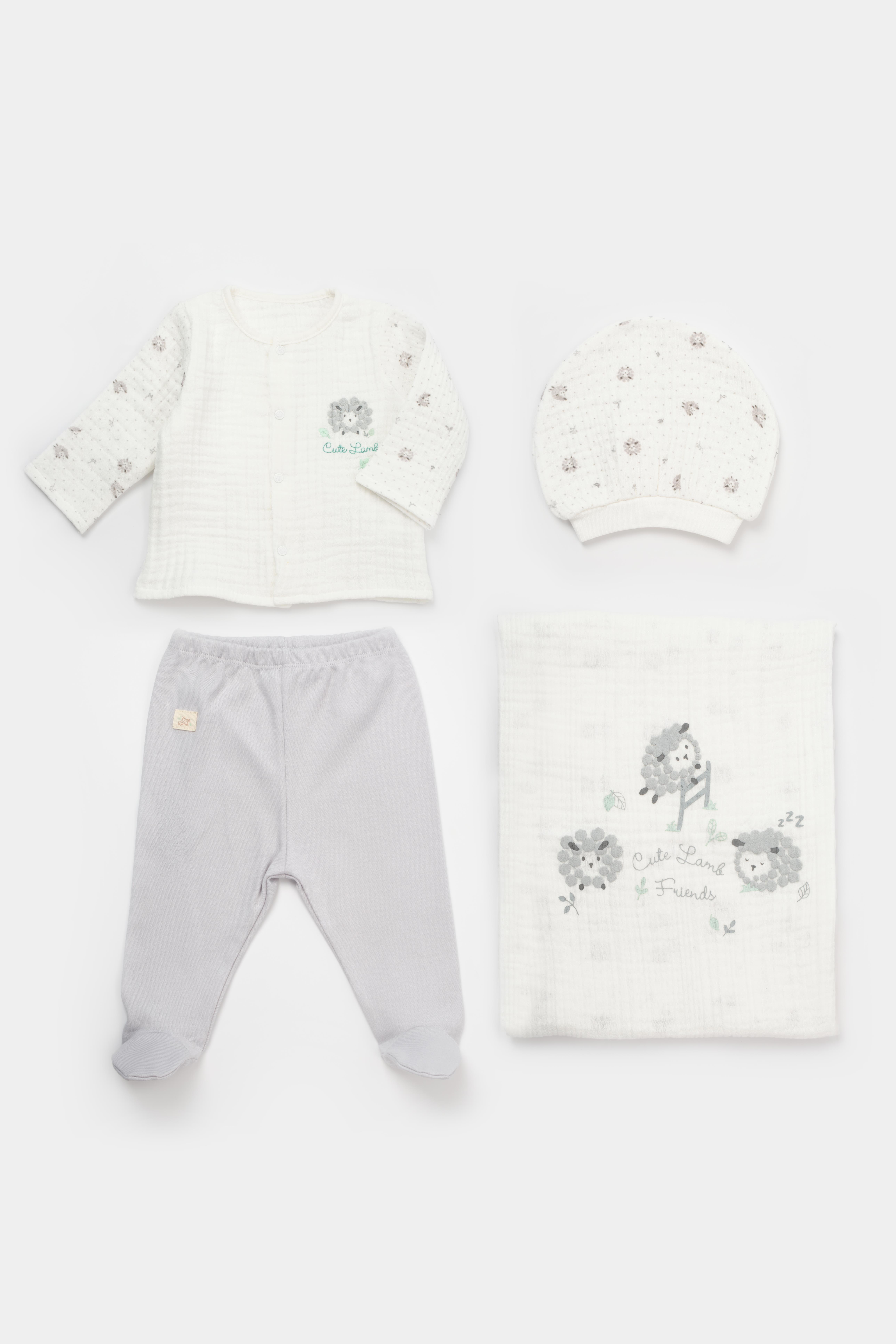 BİBABY LAMB FRİENDS 4LÜ BATTANİYELİ TÜLLÜ SET