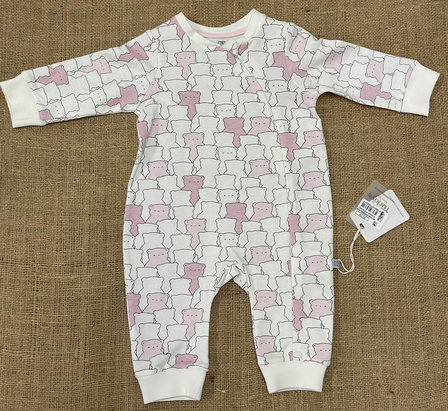 BİBABY SOFT BEAR 2 İP FERMUARLI TULUM PEMBE SET