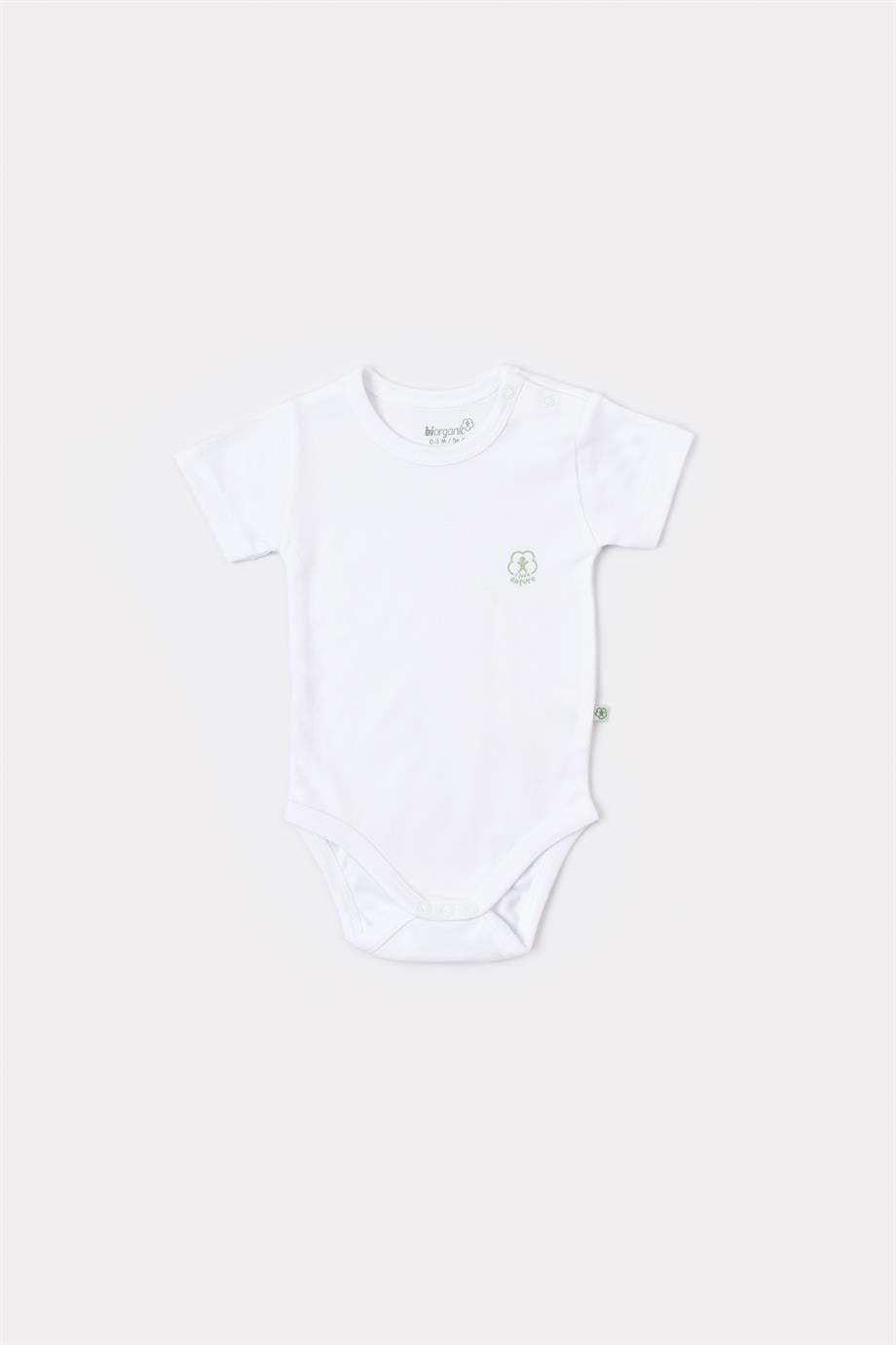 BİORGANİC BASİC NATURE KISA KOL BODY BEYAZ SET