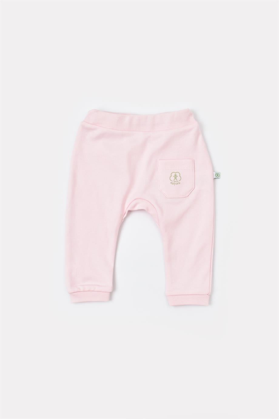 BİORGANİC BASİC NATURE PATİKSİZ ALT PEMBE SET