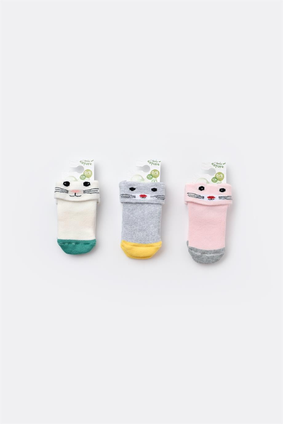 BİORGANİC CUNNİNG CAT HAVLU ÇORAP 6-12 SET