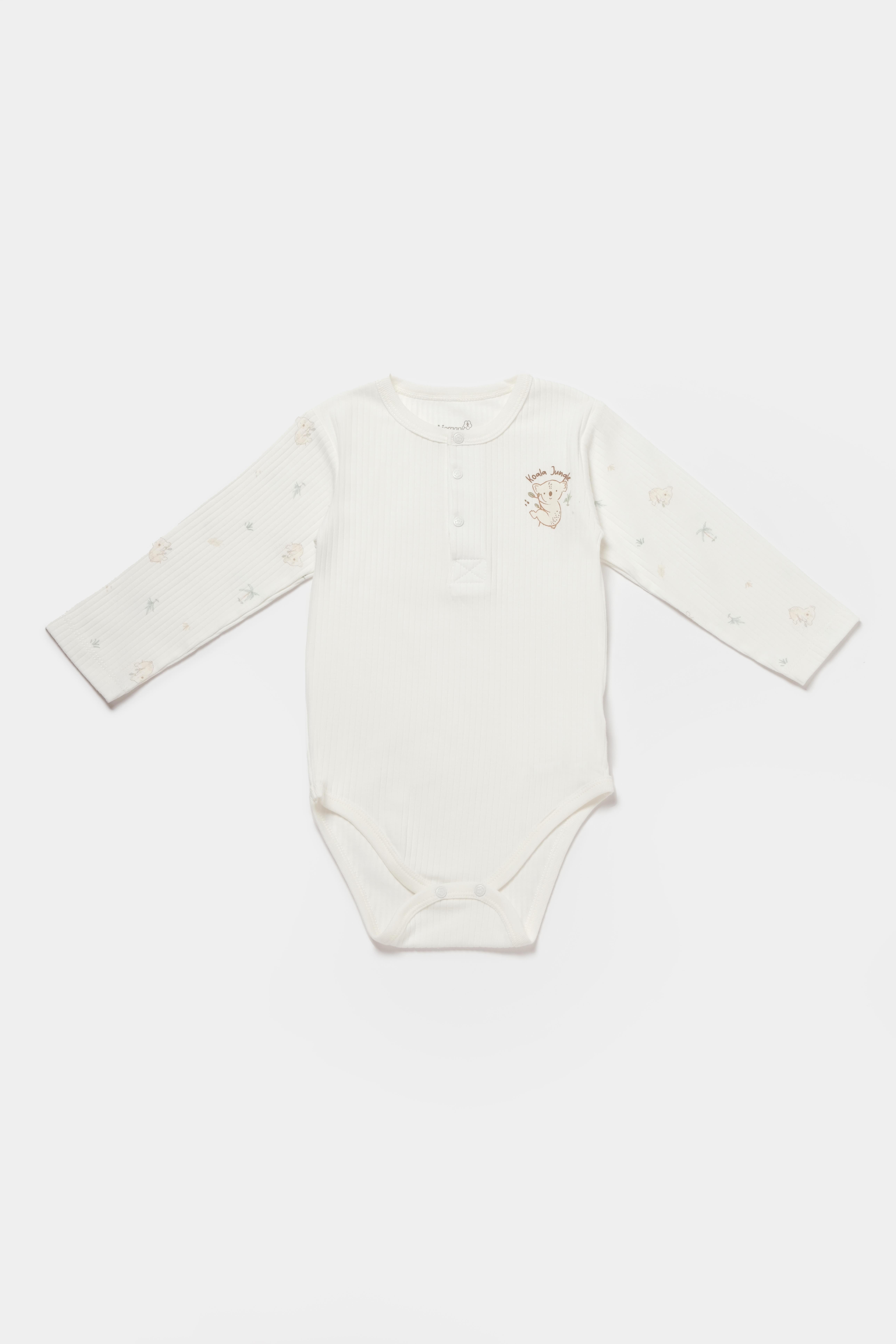 BİORGANİC KOALA JUNGLE  BODY LONG SLEEVE MINT SET