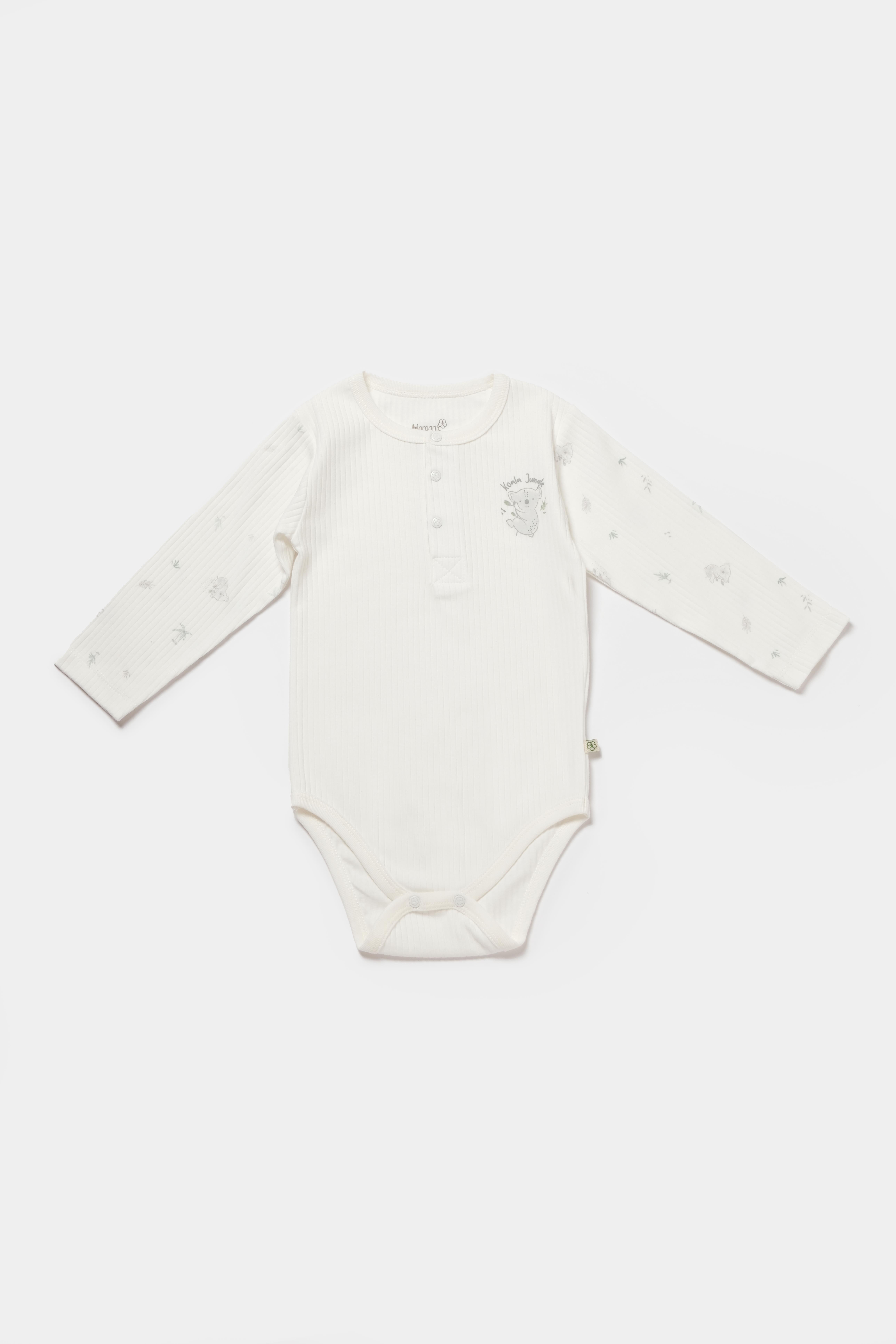BİORGANİC KOALA JUNGLE  BODY LONG SLEEVE GRAY SET