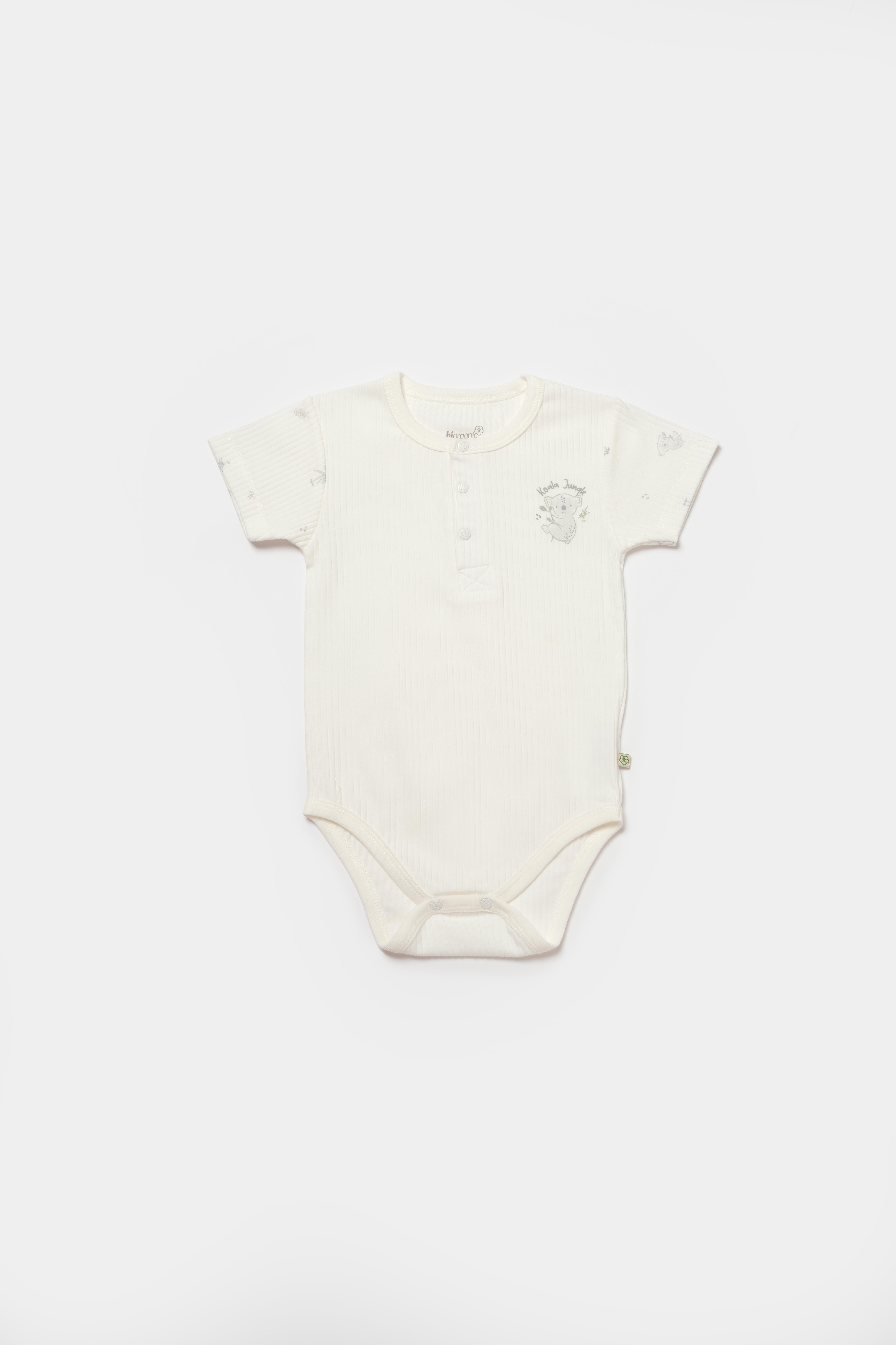 BİORGANİC KOALA JUNGLE BODY SHORT SLEEVE GRAY SET