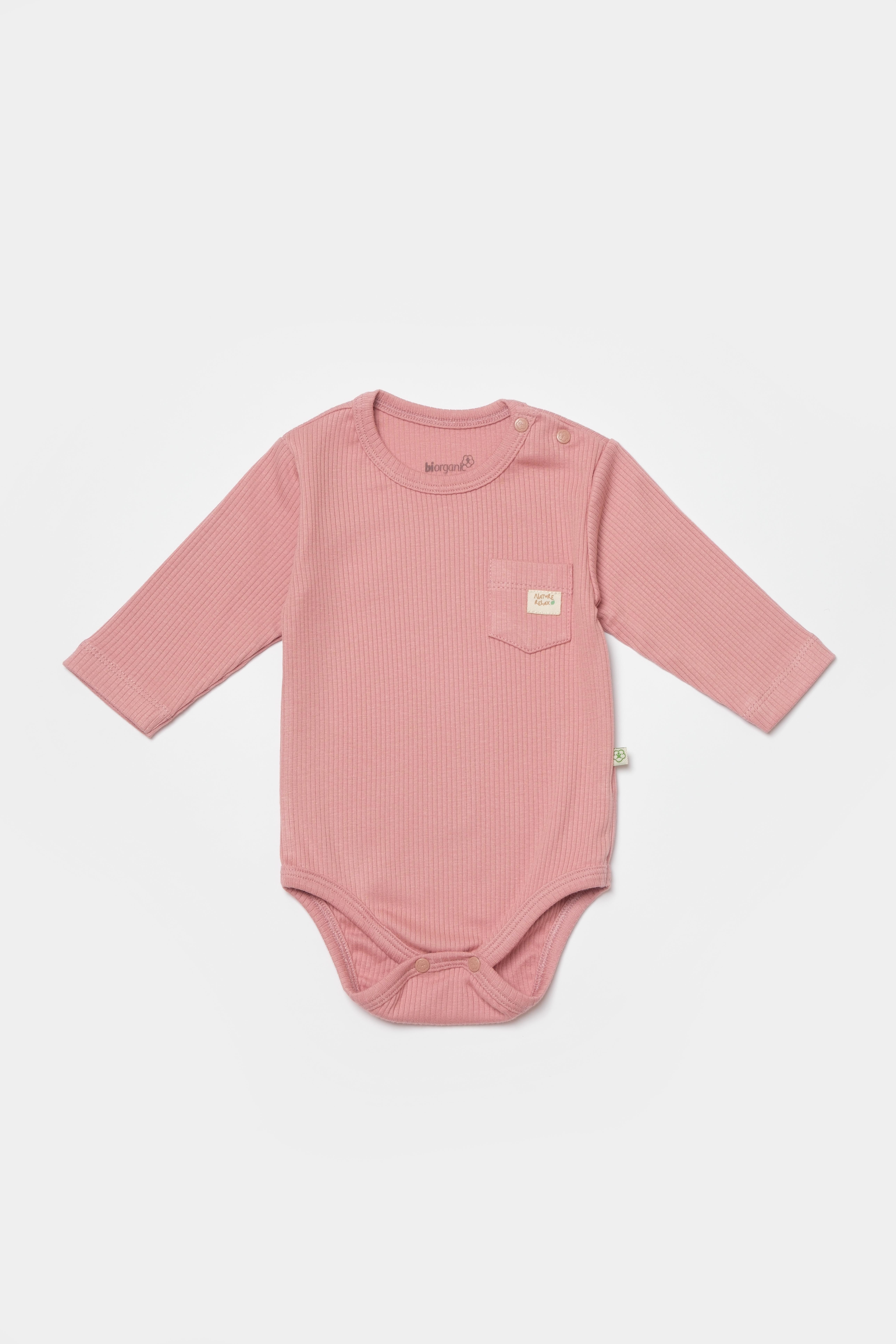 BİORGANİC MODAL NATURE RELAX BODY LONG SLEEVE CORAL SET