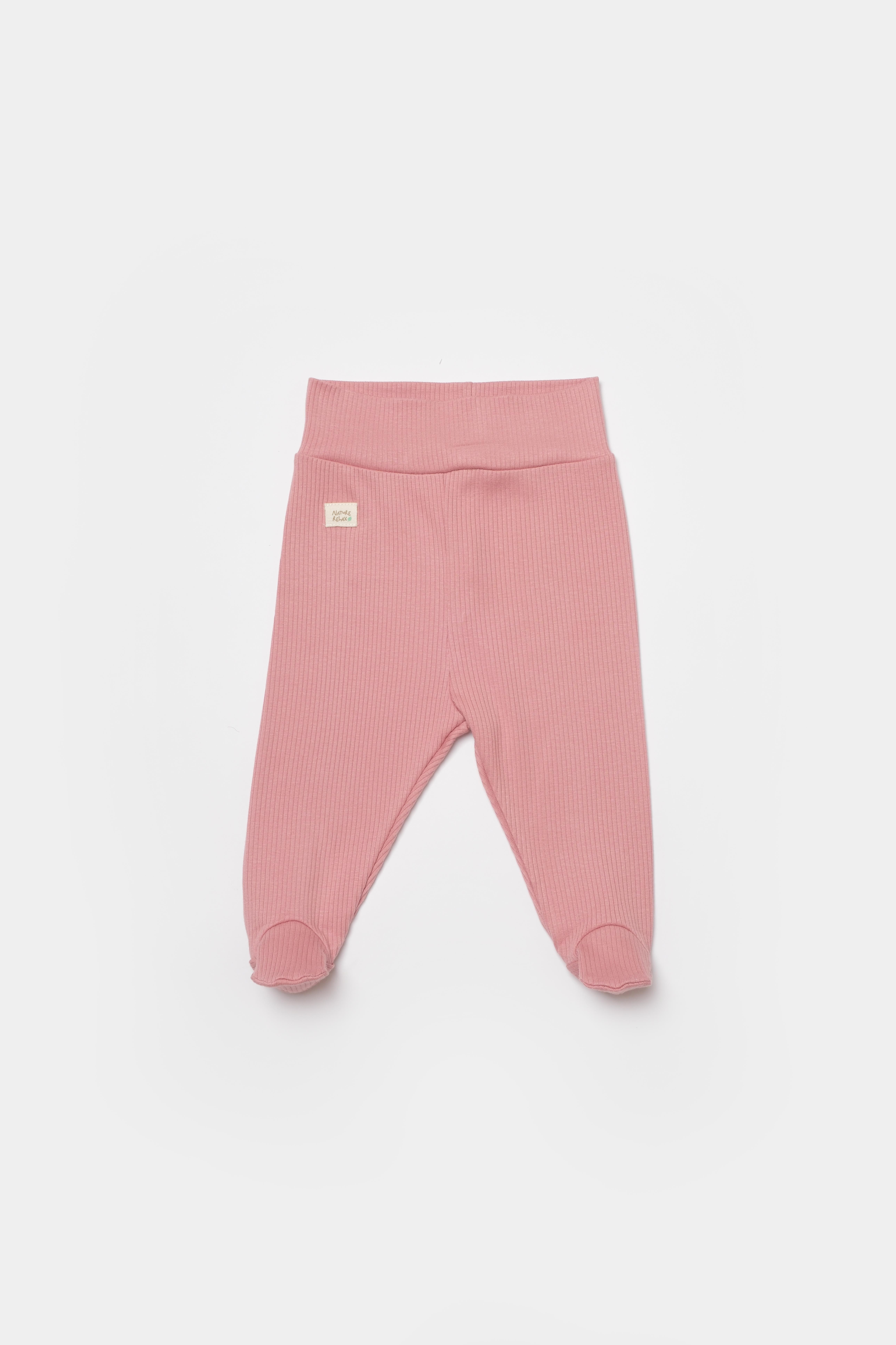 BİORGANİC MODAL NATURE RELAX TROUSERS WİTH FEET CORAL SET