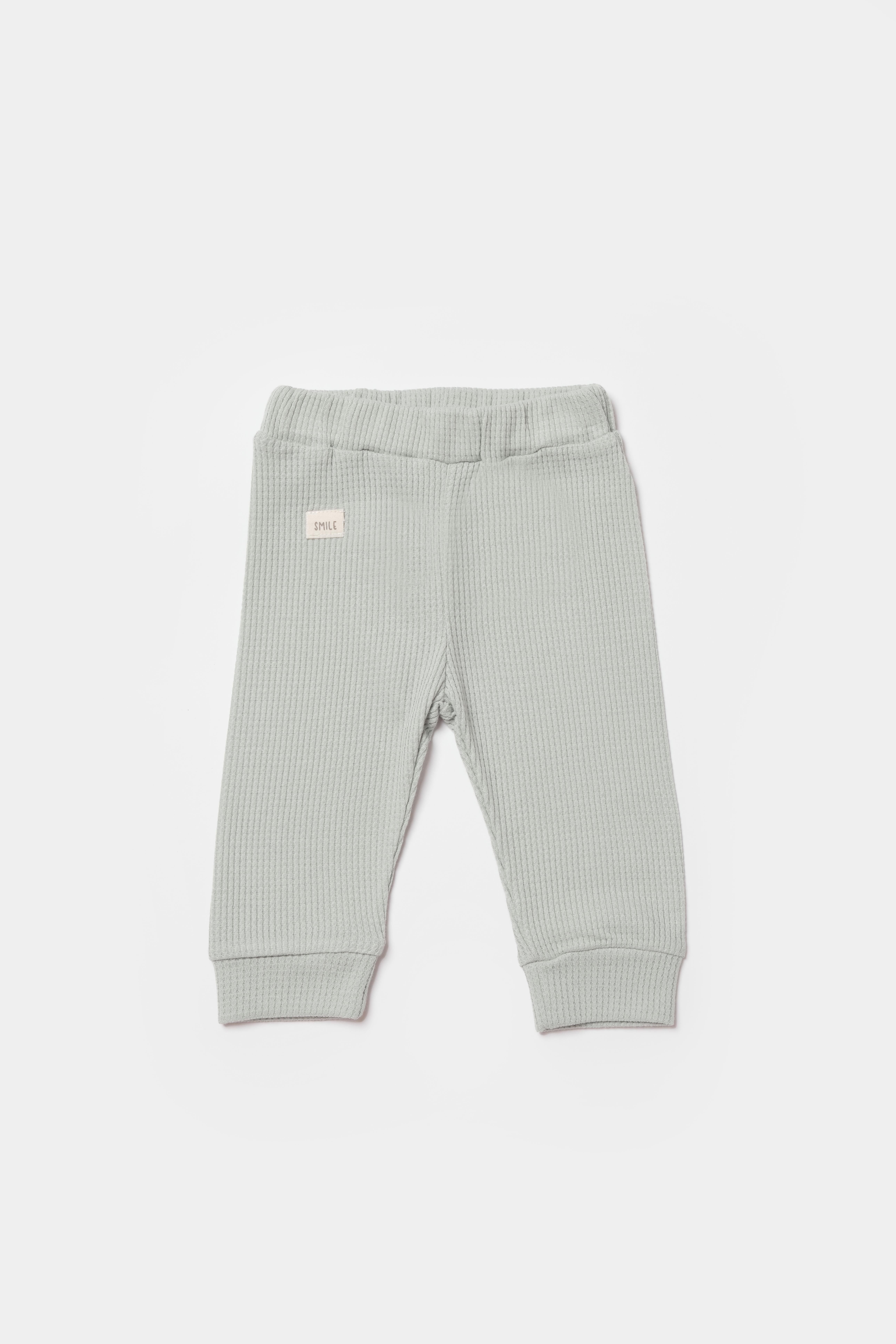 BİORGANİC WAFFLE SMILE TROUSERS MINT SET