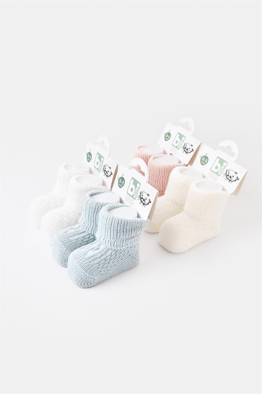 BİBABY BAMBU JAKARLI BEBE ÇORAP