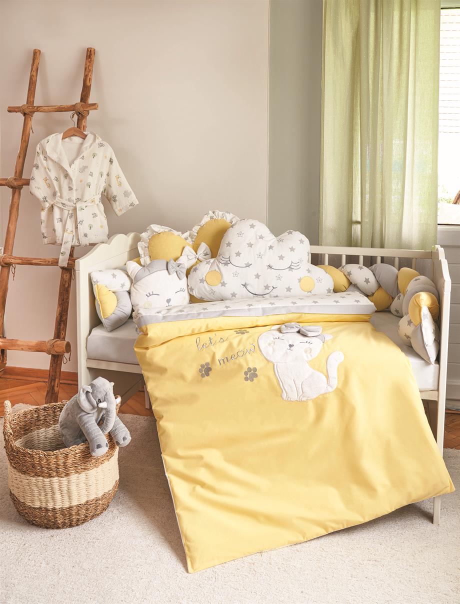 BİBABY CUTE CAT SAÇ ÖRGÜ MOBİLYA UYKU SETİ