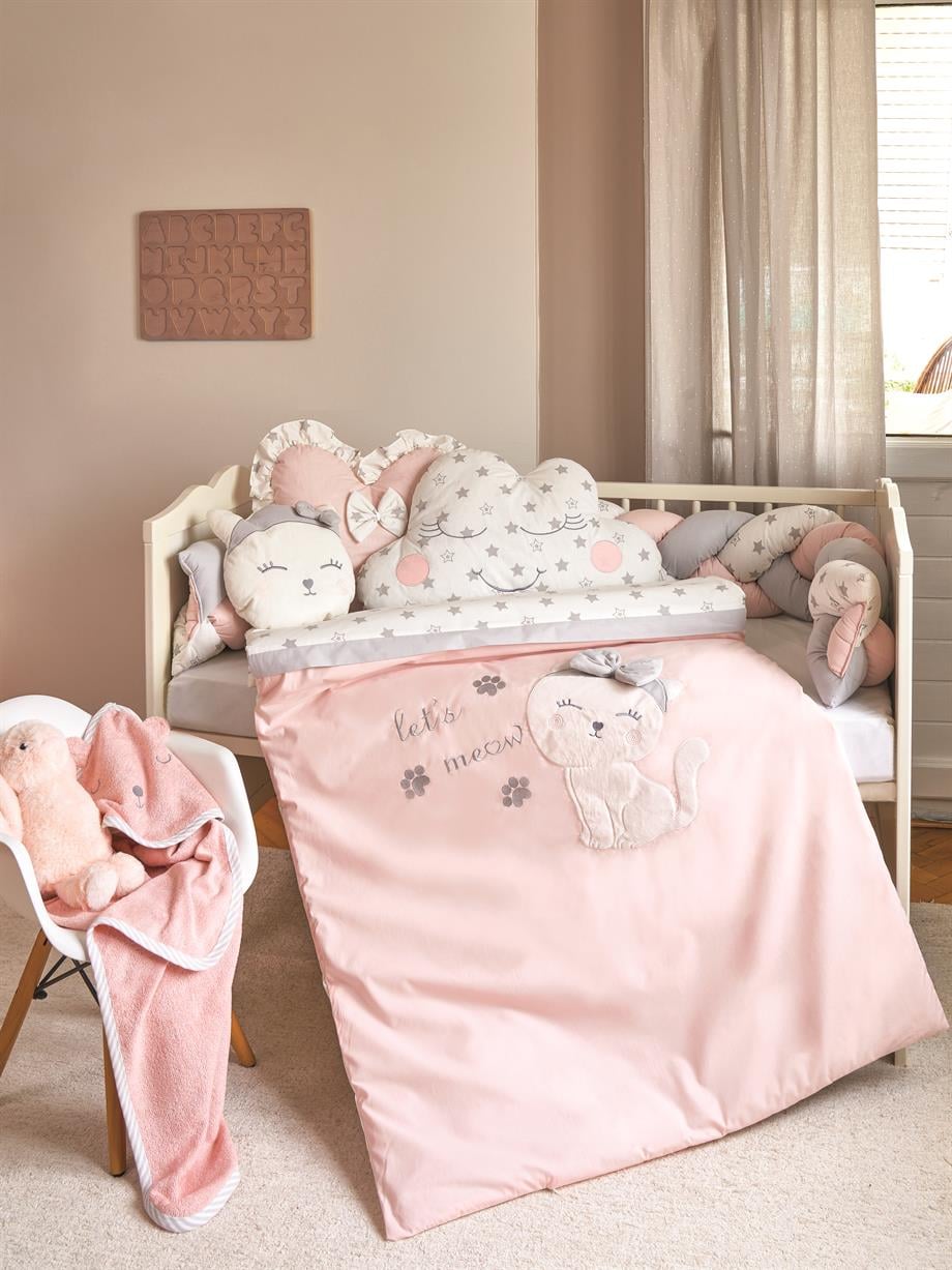 BİBABY CUTE CAT SAÇ ÖRGÜ MOBİLYA UYKU SETİ