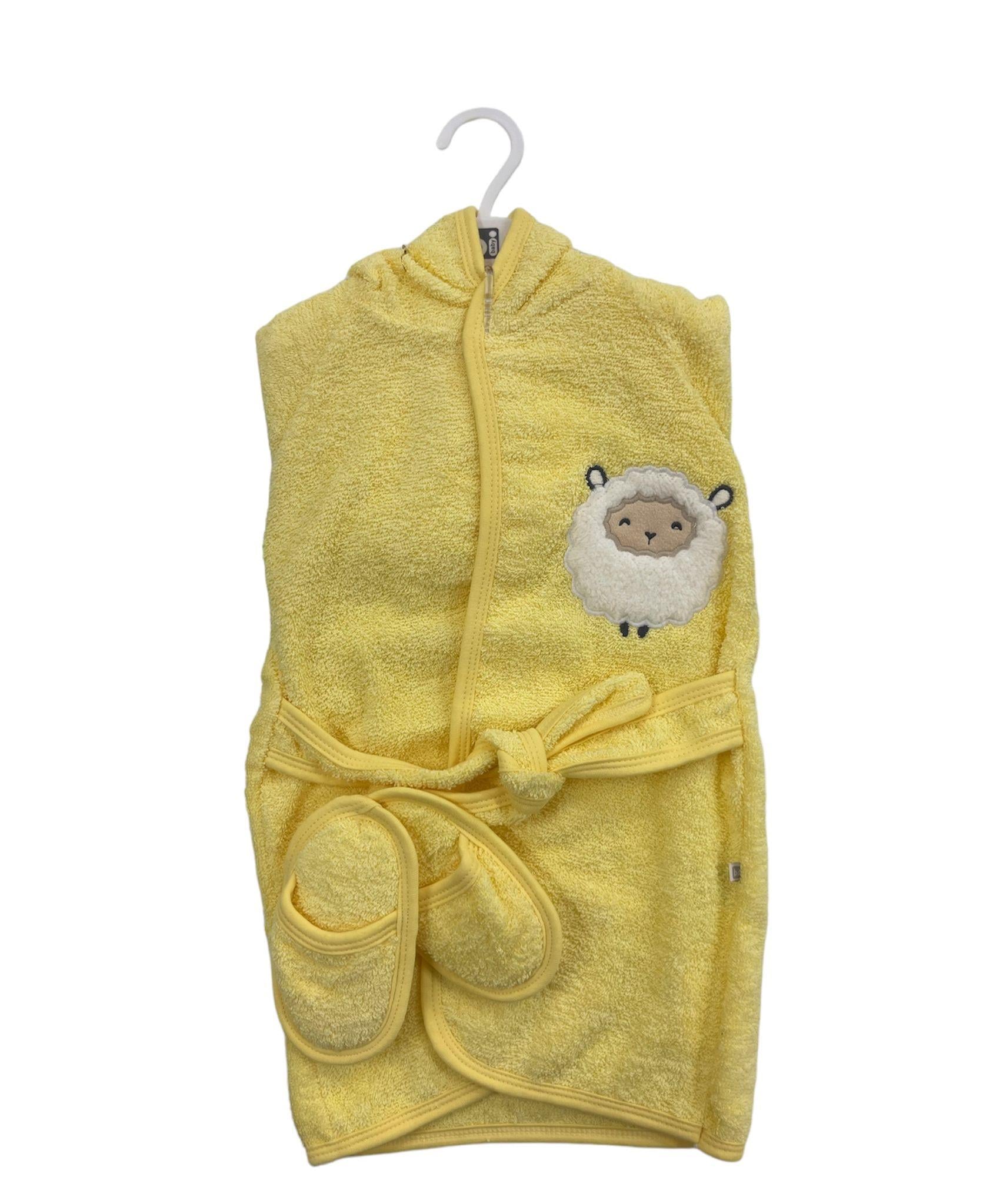BİBABY SWEET SHEPP BORNOZ SARI SET
