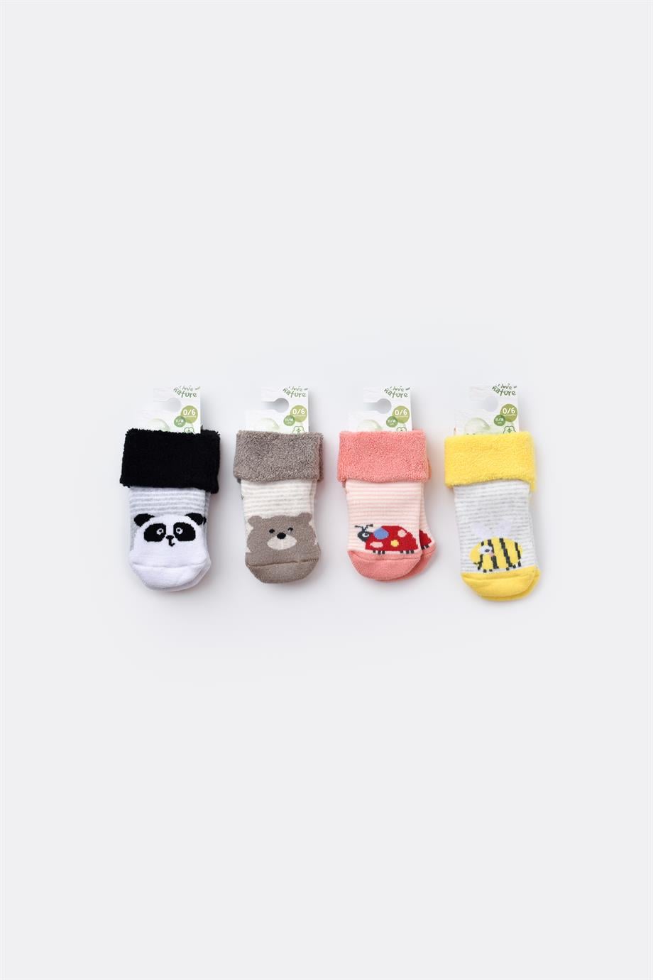 BIORGANIC ANIMALS HAVLU KAYMAZ ÇORAP 12-18 SET