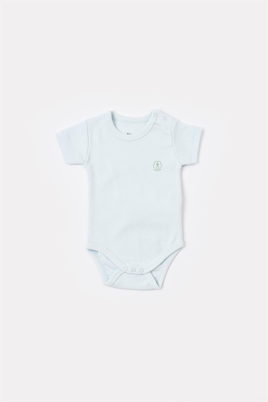BİORGANİC BASİC NATURE KISA KOL BODY MAVİ SET