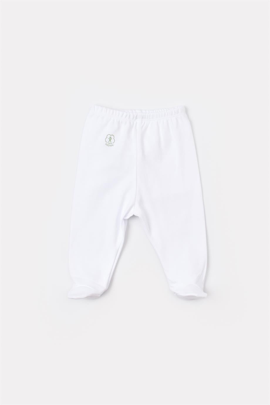 BİORGANİC BASİC NATURE PATİKLİ ALT BEYAZ SET