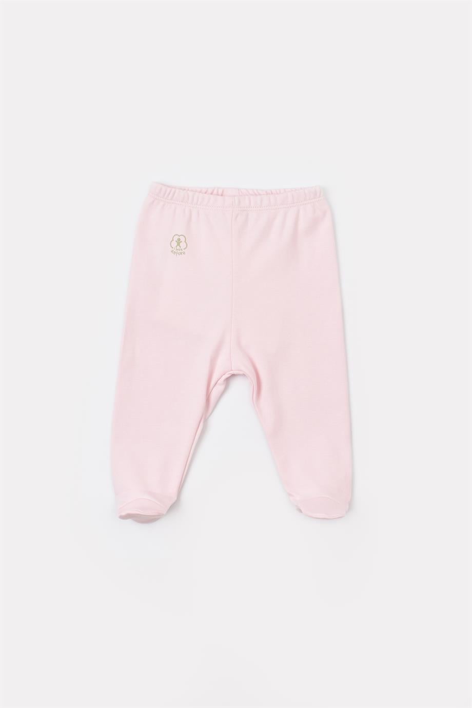 BİORGANİC BASİC NATURE PATİKLİ ALT PEMBE SET