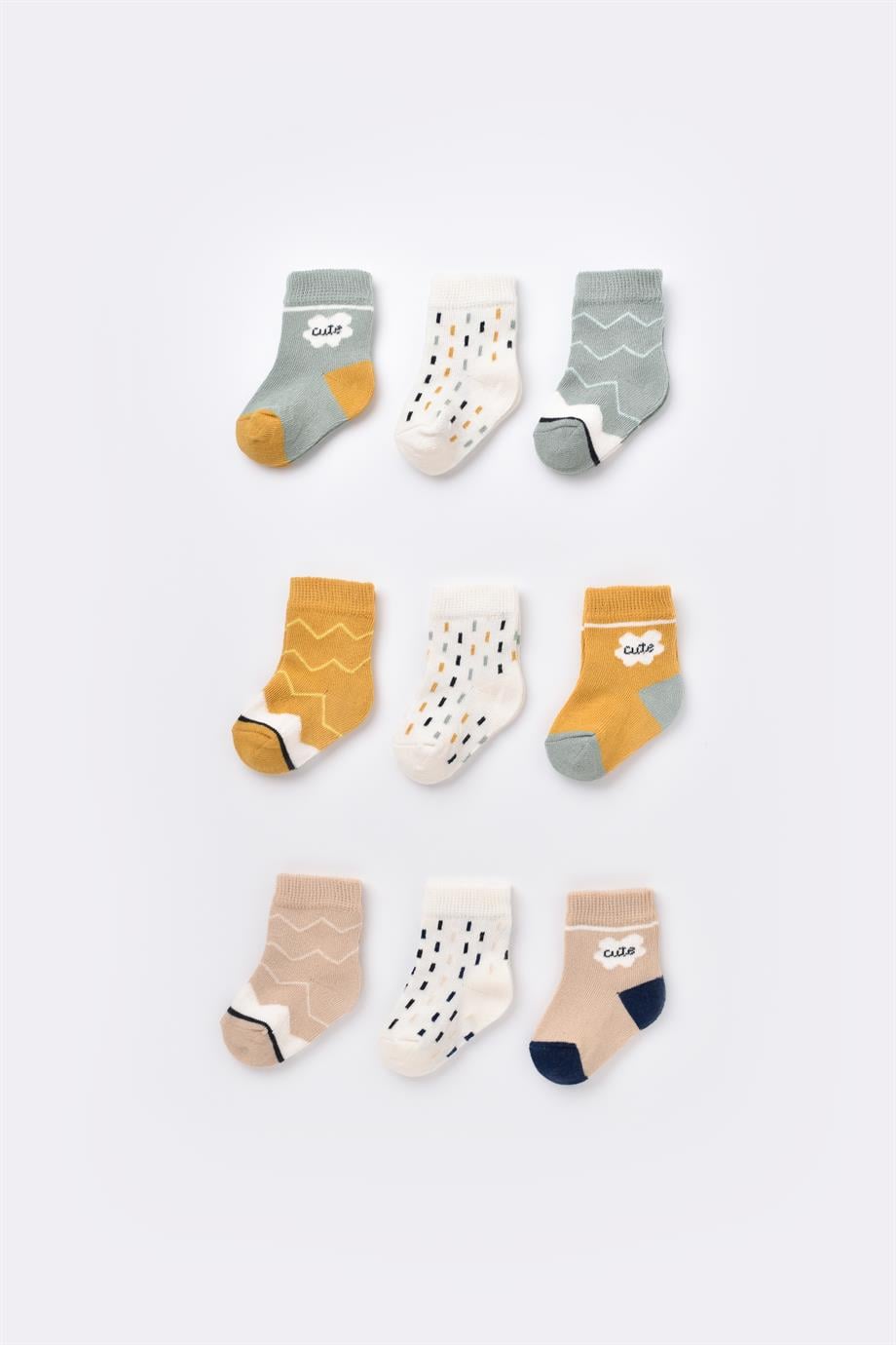 BİORGANİC CUTE ERKEK 3LÜ ÇORAP 0-3 SET