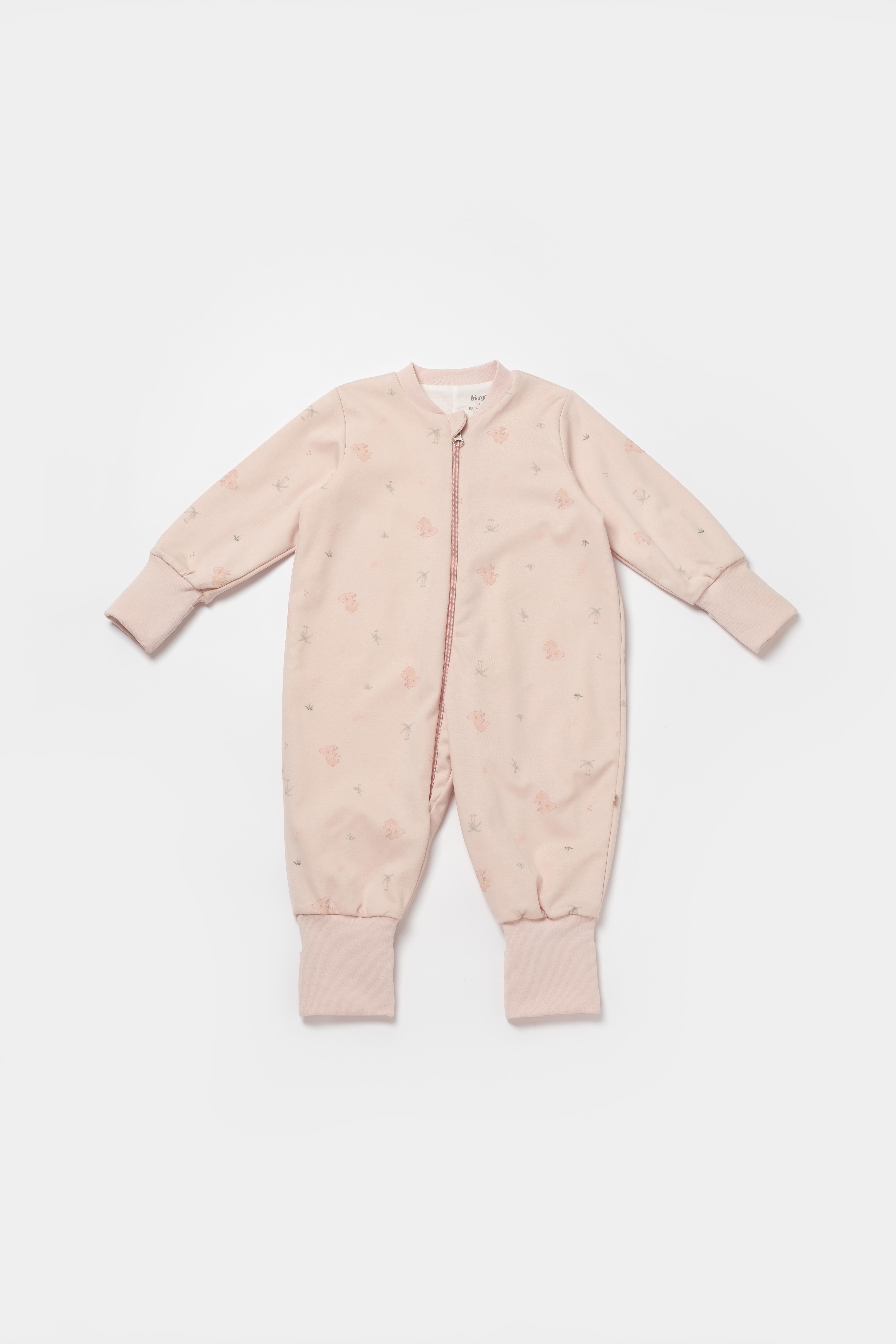 BİORGANİC KOALA JUNGLE SLEEPİNG BAG WITH FEET PİNK SET