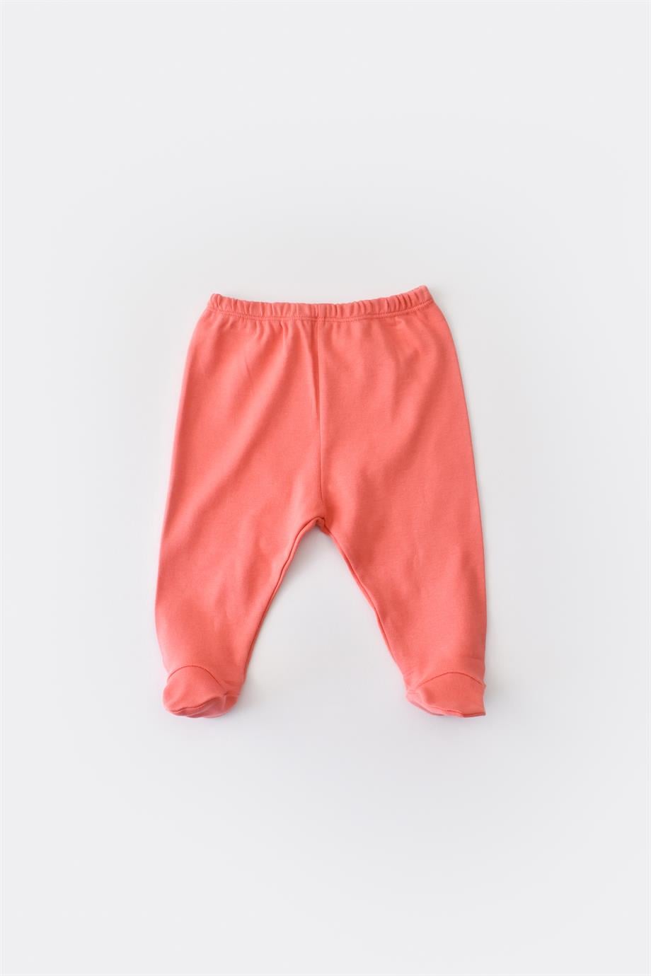 BİORGANİC WİLD FLOWERS PATİKLİ PANTOLON CORAL SET