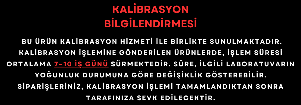Kalibrasyon Bilgilendirmesi