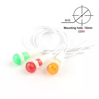 10 mm Kablolu Sinyal Sarı 220 VAC 100 ADET 
