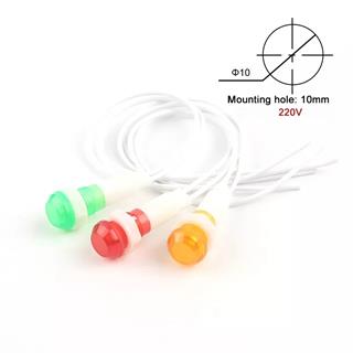 10 mm Kablolu Sinyal Yeşil 220 VAC 100 ADET 